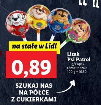 Lidl Lizak pop up psi patrol oferta