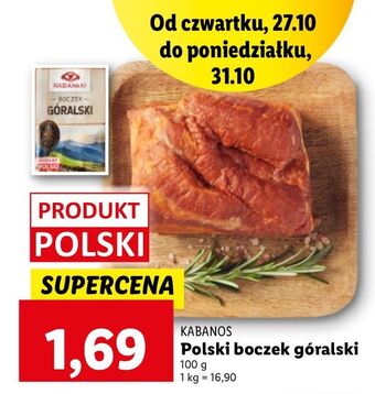 Lidl Boczek góralski kabanos oferta