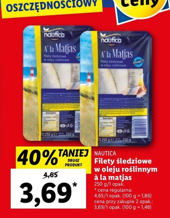 Lidl Filety śledziowe a la matjas nautica schwartz oferta