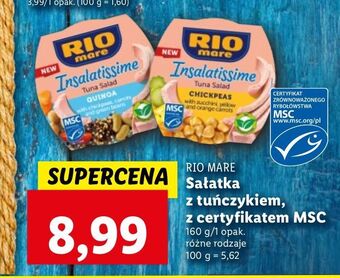 Lidl Sałatka z tuńczykiem kukurydzą rio mare insalatissime oferta