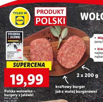 Lidl Burger wołowy z jałówki marks oferta