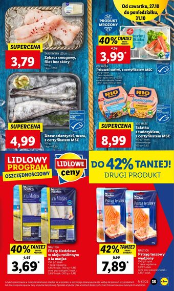 Lidl Zębacz smugowy filet bez skóry targ rybny lidla oferta