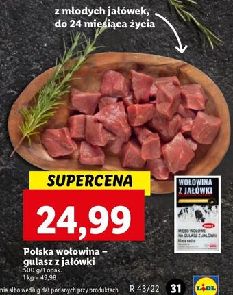Lidl Mięso wołowe na gulasz z jałówki marks oferta