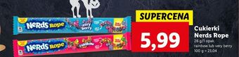 Lidl Żelki very berry nerds rope oferta