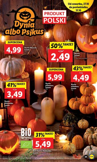 Lidl Dynia hokkaido oferta