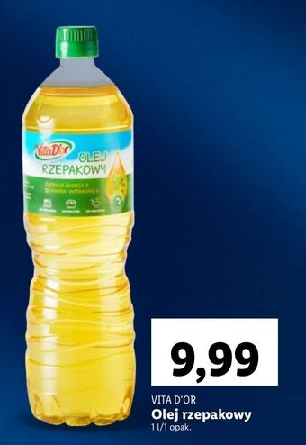 Lidl Olej rzepakowy vita d'or oferta