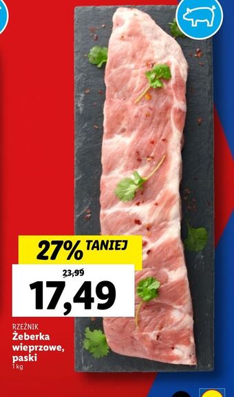 Lidl Żeberka wieprzowe paski rzeźnik codzienna dostawa oferta