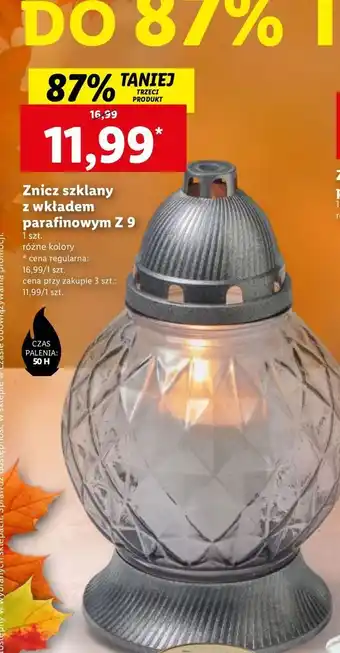 Lidl Znicz z wkładem parafinowym 9 oferta