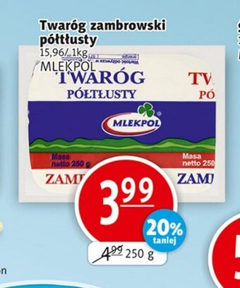 Prim Market Mlekpol Twaróg zambrowski półtłusty 250g oferta