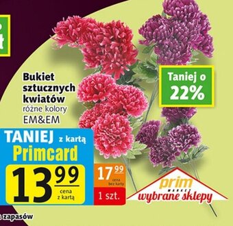 em&em bukiet sztucznych kwiatów