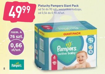Stokrotka Pampers pieluchy giant pack 56-90szt. oferta