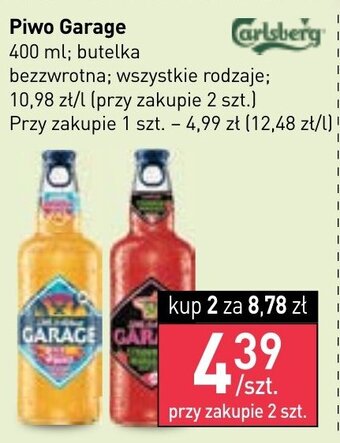 Stokrotka carlsberg piwo garage 400ml oferta