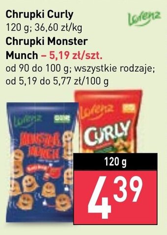 Stokrotka lorenz chrupki curly 120g oferta