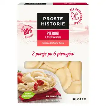 Auchan Proste historie - pierogi z truskawkami oferta