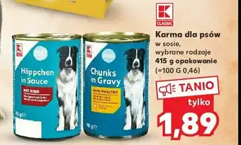 Kaufland Karma dla psa wołowina w sosie 1 SZT 415 G oferta