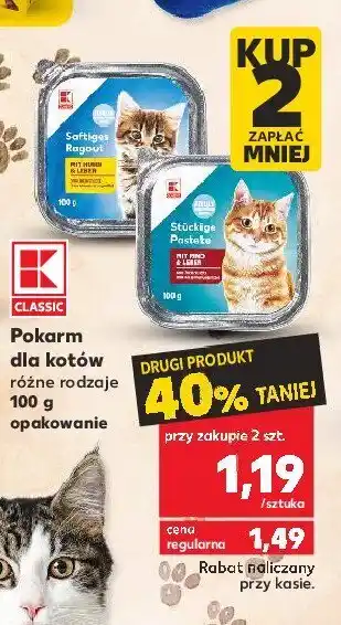 Kaufland Karma dla kota z kurczakiem 1 SZT 415 G oferta