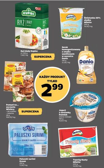 Netto Serek wanilia saszetka danone danio oferta