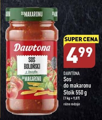ALDI Sos boloński z bazylią do makaronu dawtona oferta
