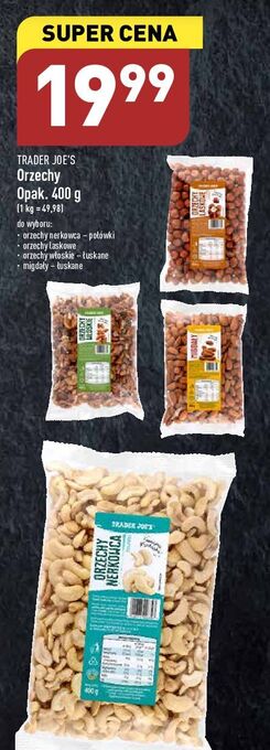 ALDI Orzechy laskowe trader joe's oferta