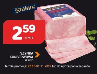 Delfin Krakus szynka konserwowa 100g oferta
