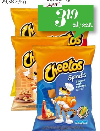Społem Cheetos chrupki kukurydziane o smaku sera 85 g oferta