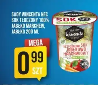 Market Jan Sady wincenta nfc sok tłoczony 100% jabłko marchew, jabłko 200ml oferta