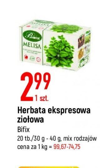 E.Leclerc Herbatka ziołowa melisa bifix oferta