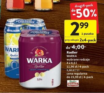 Intermarche Piwo warka radler granat z pomarańczą oferta