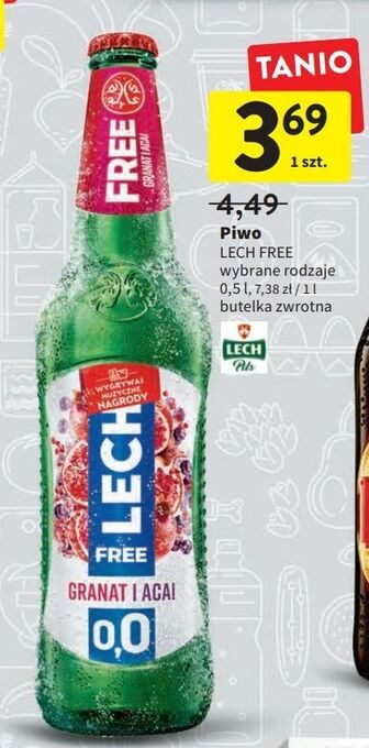 Intermarche Piwo lech free granat i acai oferta