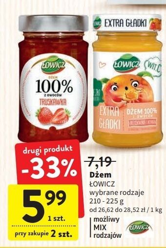 Intermarche Dżem truskawkowy łowicz 100% z owoców oferta