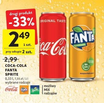 Intermarche Napój pomarańczowy fanta oferta