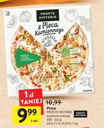 Intermarche Pizza z kurczakiem i bazyliowym pesto iglotex proste historie z pieca kamiennego oferta