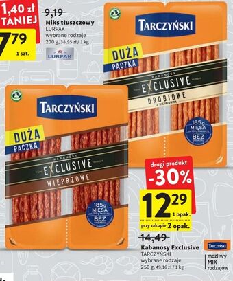 Intermarche Kabanosy drobiowe tarczyński kabanos exclusive oferta