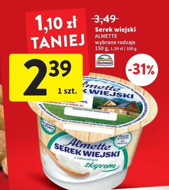 Intermarche Serek wiejski ze skyrem hochland almette oferta