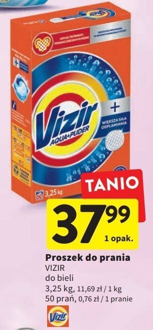 Intermarche Proszek do prania większa siła odplamiania vizir aqua puder oferta