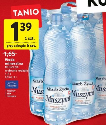 Intermarche Woda lekko gazowana muszyna skarb życia oferta