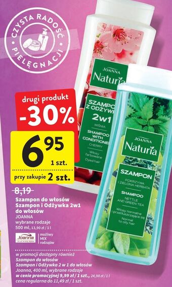 Intermarche Szampon z odżywką wiśnia do włosów farbowanych joanna naturia włosy oferta