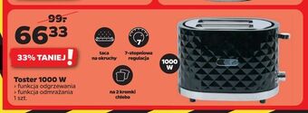 Netto Toster 1000 w z funkcją odgrzewania i odmrażania, tacką na okruchy, 7 stopniowa regulacja oferta