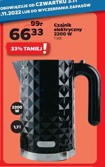 Netto Czajnik elektryczny 2200 w 1,7 L oferta