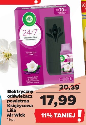 Netto Elektryczny odświeżacz powietrza księżycowa lilia air wick oferta