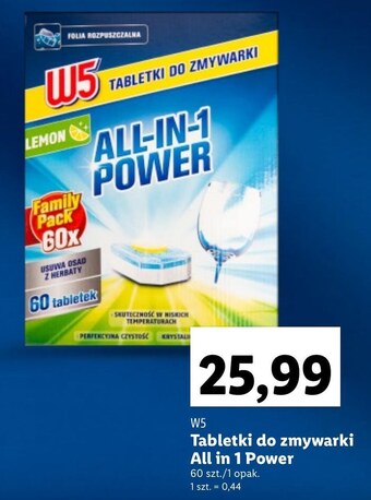 Lidl Tabletki do zmywarki w5 oferta