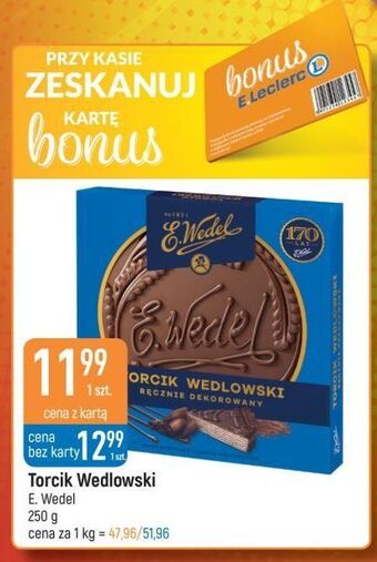 E.Leclerc Torcik waflowy e. wedel wedlowski oferta