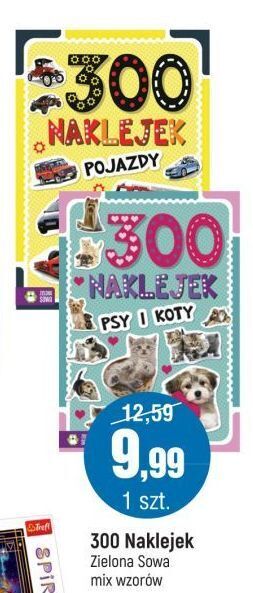 E.Leclerc 300 naklejek pojazdy zielona sowa oferta