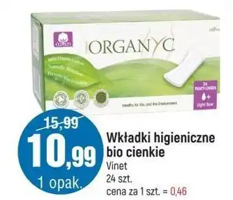 E.Leclerc Wkładki higieniczne cienkie organyc oferta