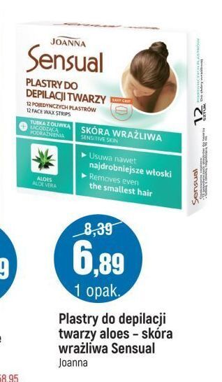 E.Leclerc Plastry do depilacji twarzy aloes skóra wrażliwa joanna sensual oferta