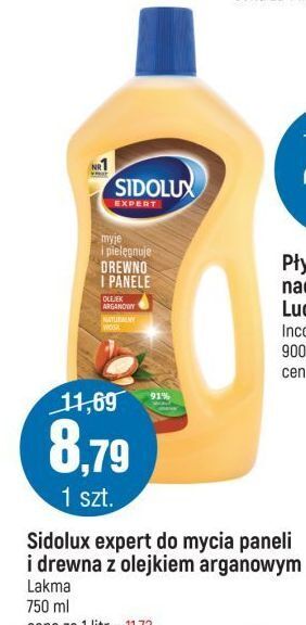 E.Leclerc Płyn do mycia paneli i drewna z olejkiem arganowym sidolux expert oferta