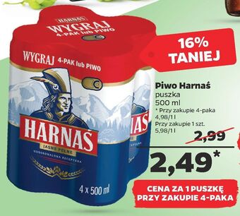 Netto Piwo harnaś jasne pełne oferta