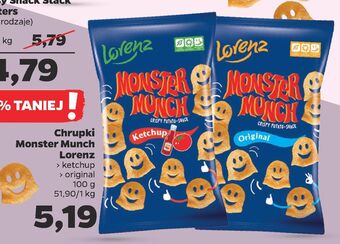 Netto Chrupki ketchupowe lorenz monster munch oferta