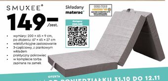 Biedronka Materac składany 200 x 65 9 cm smukee home oferta