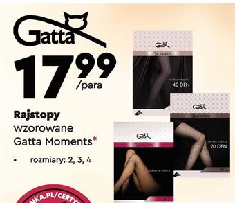 Biedronka Rajstopy damskie 15 den moments rozm. 3 gatta oferta